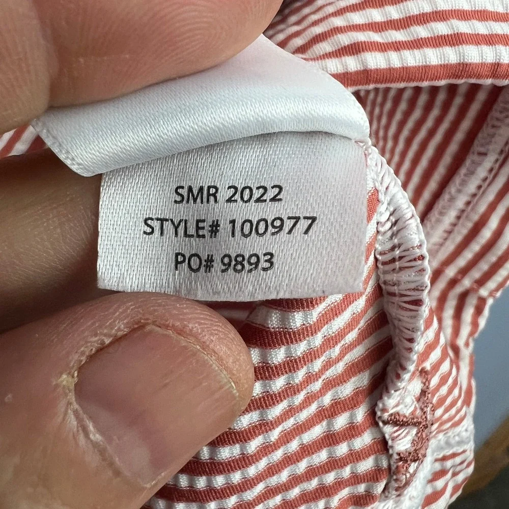 Rhone Mens Seersucker Striped Rec Camp Hoodie Size L Nantucket Performancewear - Picture 5 of 9